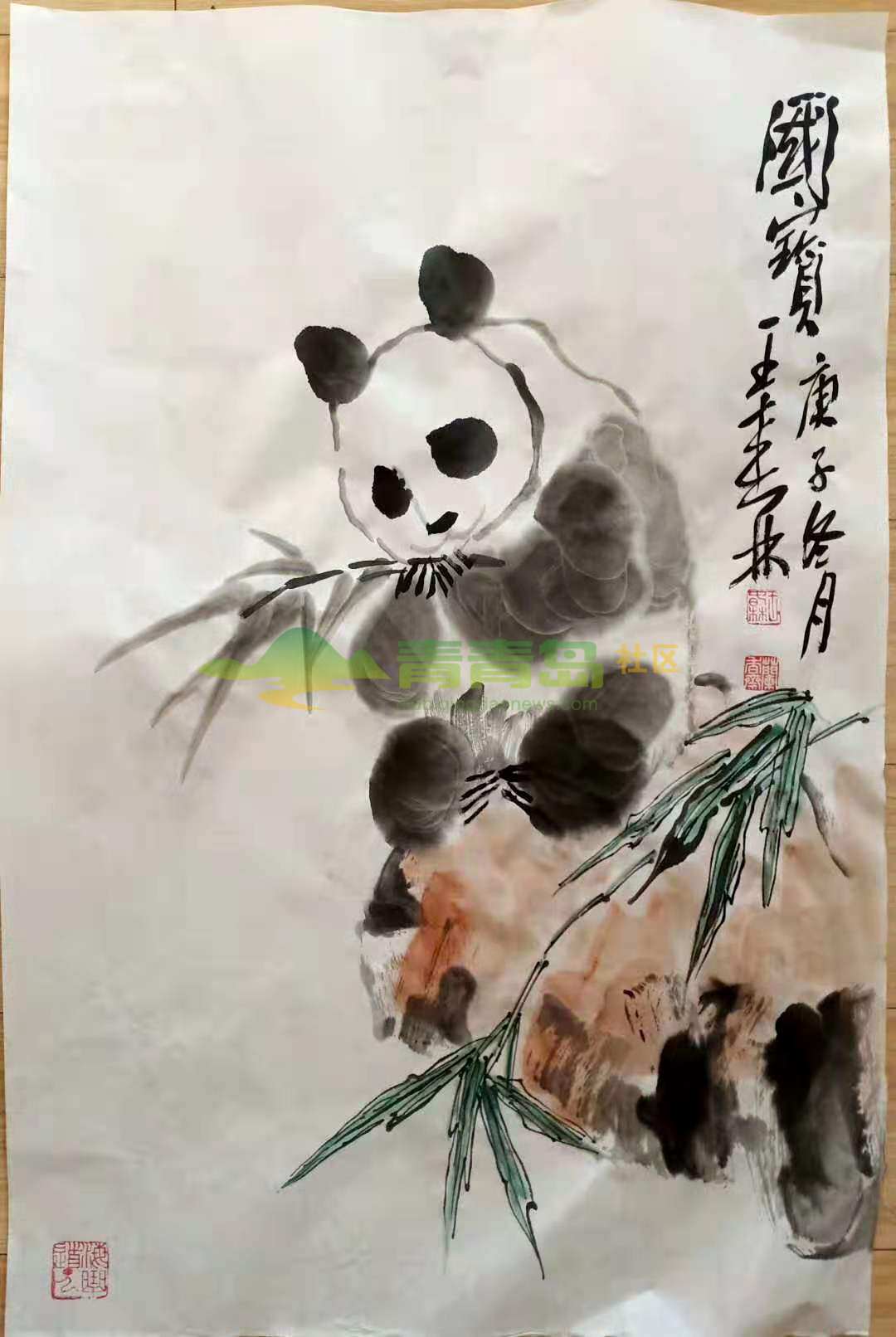 青青岛社区 蹉跎岁月 中国著名指画家王春林手指画堪称一绝,他的大